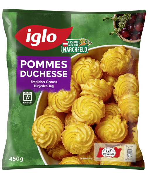 iglo Backrohr Pommes Duchesse