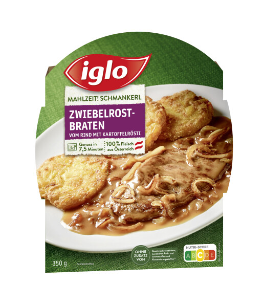 Iglo Zwiebelrostbraten mit Kartoffelrösti