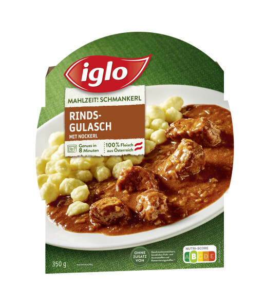 Iglo Rindsgulasch mit Nockerl