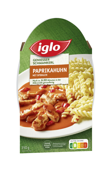Iglo Genießer Schmankerl Paprikahuhn mit Spiralen