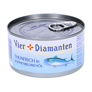 Vier Diamanten Thunfisch in Sonnenblumenöl