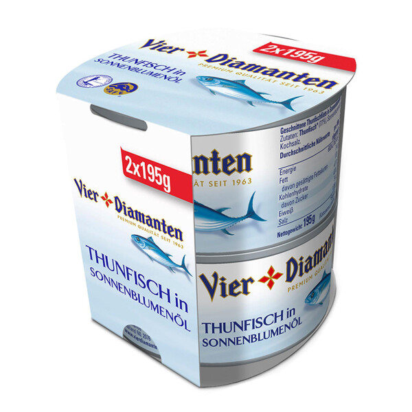 Vier Diamanten Thunfisch in Öl 2er