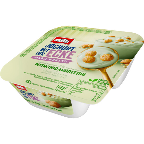Müller Joghurt mit der Ecke à la Pistachio Amarettini