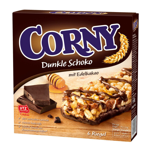 Corny Dunkle Schoko mit Edelkakao 6er