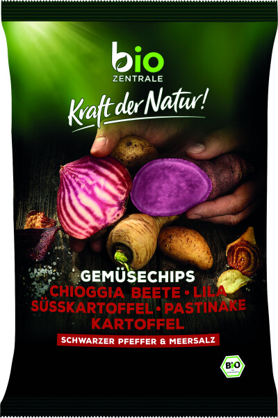 Biozentrale Gemüsechips Pfeffer & Meersalz