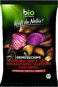 Biozentrale Gemüsechips Pfeffer & Meersalz