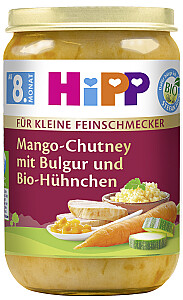 HiPP, Mango-Chutney mit Bulgur und Bio-Hühnchen