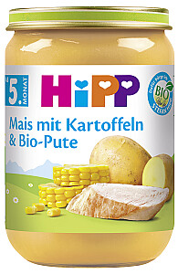 Hipp Menü Mais mit Kartoffeln und Pute