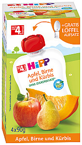 HiPP Beutel Apfel-Birne-Kürbis 4er-Packung