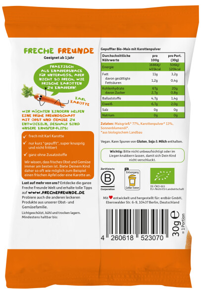 Freche Freunde Knusper-Flips Karotte