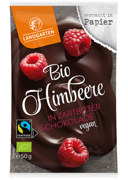 Landgarten BIO Himbeere in Zartbitter-Schokolade