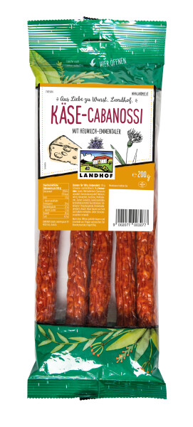Landhof Käse Cabanossi mit Heumilch-Emmentaler