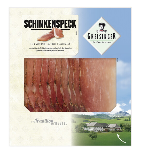 Greisinger Schinkenspeck geschnitten