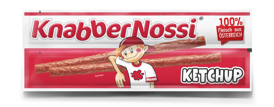 Knabber Nossi Duo mit Ketchup