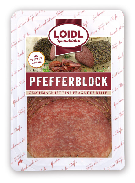 Loidl ​Pfefferblock geschnitten