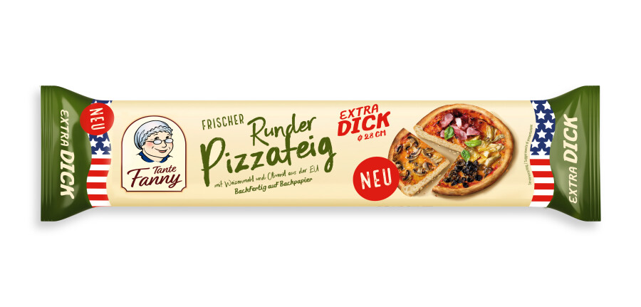 Tante Fanny Frischer Pizzateig extra dick und rund