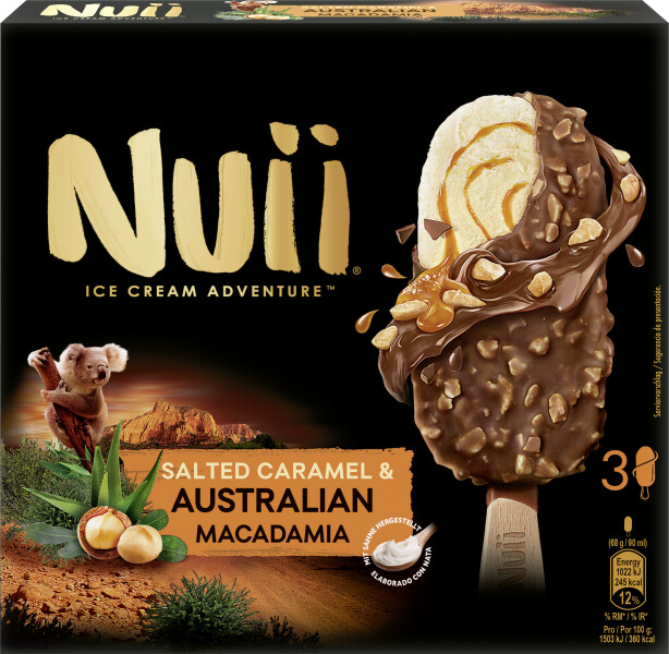 Nuii Salted Caramel & Australian Macadamia 3er-Packung