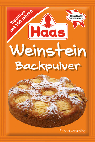 Haas Weinstein-Backpulver 3 Stück