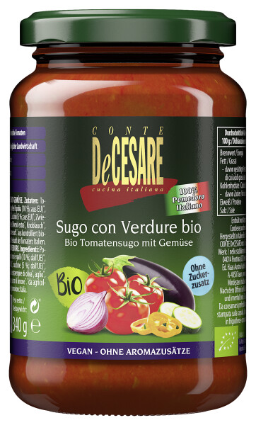 Conte De Cesare Bio Sugo Alle Verdure