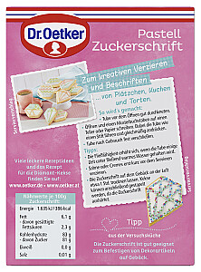 Dr. Oetker Zuckerschrift Pastell