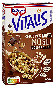 Dr. Oetker Vitalis Knuspermüsli Plus Double Chocolate