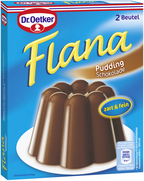 Dr. Oetker Flana Pudding Schokolade, 2 Beutel