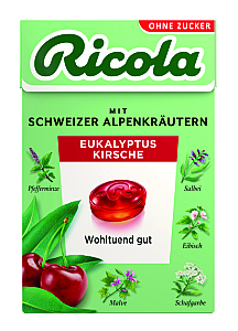 Ricola Eukalyptus Kirsche ohne Zucker