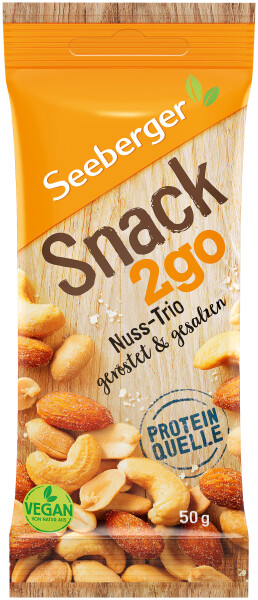 Seeberger Snack2Go Nuss Trio geröstet & gesalzen