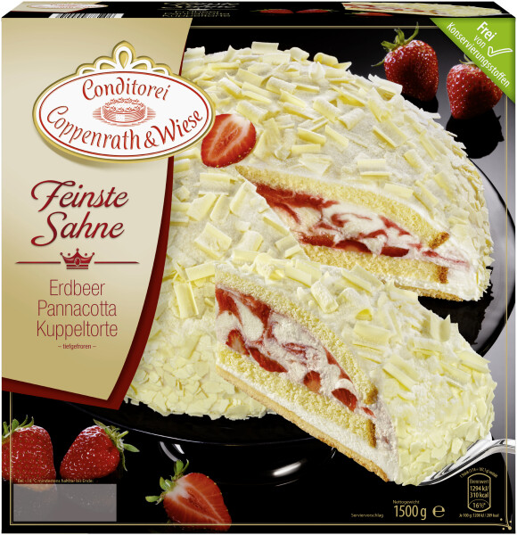 Coppenrath & Wiese Feinste Sahne Erdbeer-Pannacotta-Kuppeltorte