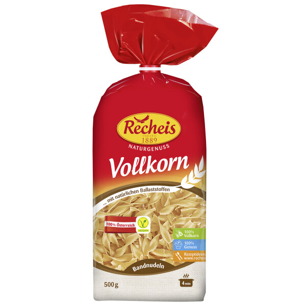 Recheis Naturgenuss Vollkorn Bandnudeln