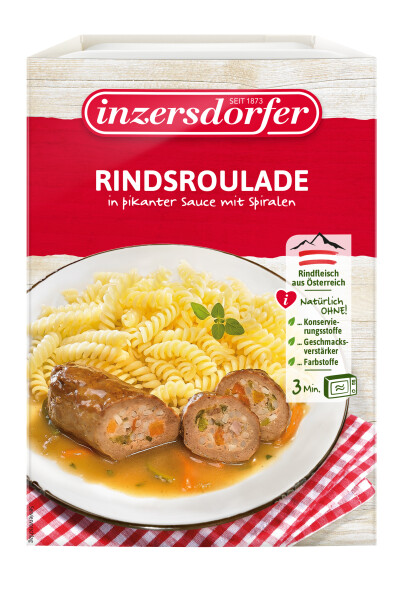 Inzersdorfer Rindsroulade mit Spiralen