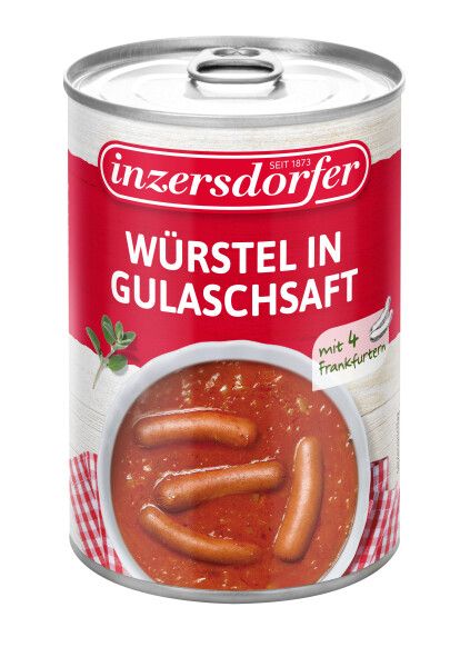 Inzersdorfer Würstel in Gulaschsaft