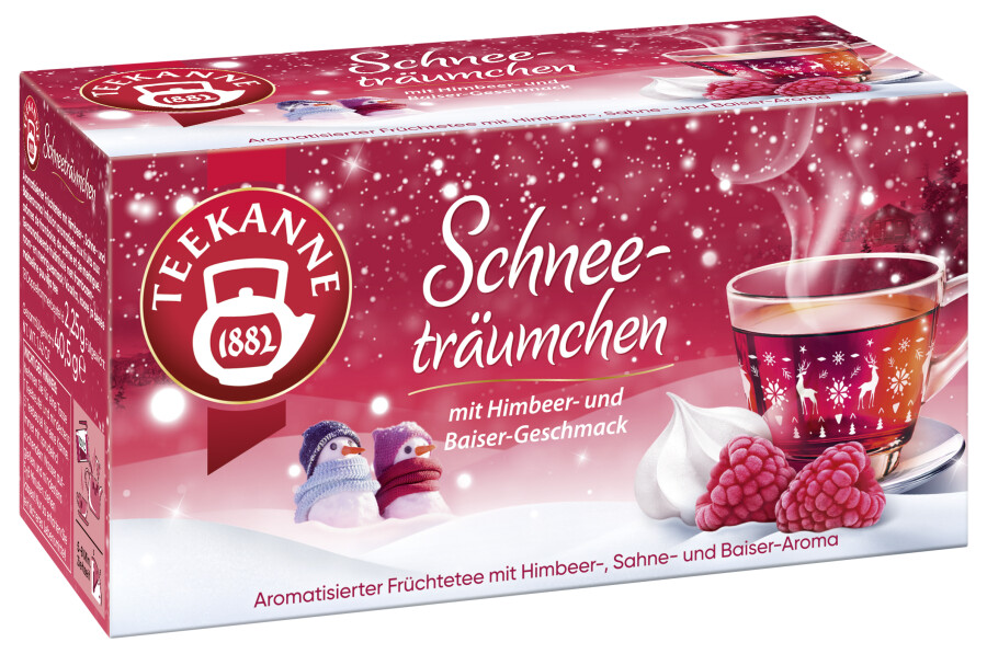 Teekanne Früchtegarten Früchtetee Schneeträumchen