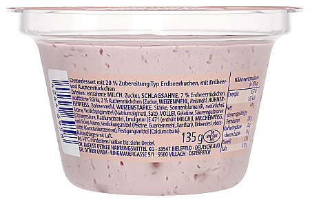 Dr. Oetker Creme Dessert Erdbeerkuchen