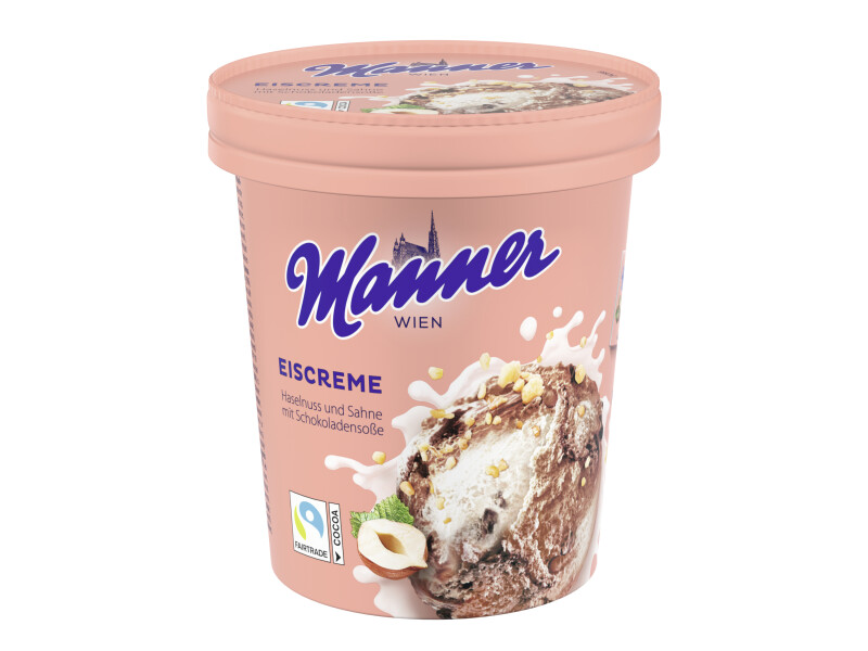 Manner Haselnuss-Sahne-Schoko Eisbecher