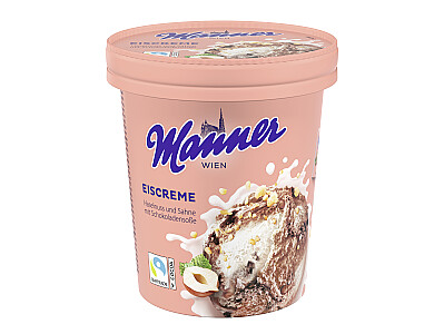 Manner Haselnuss-Sahne-Schoko Eisbecher