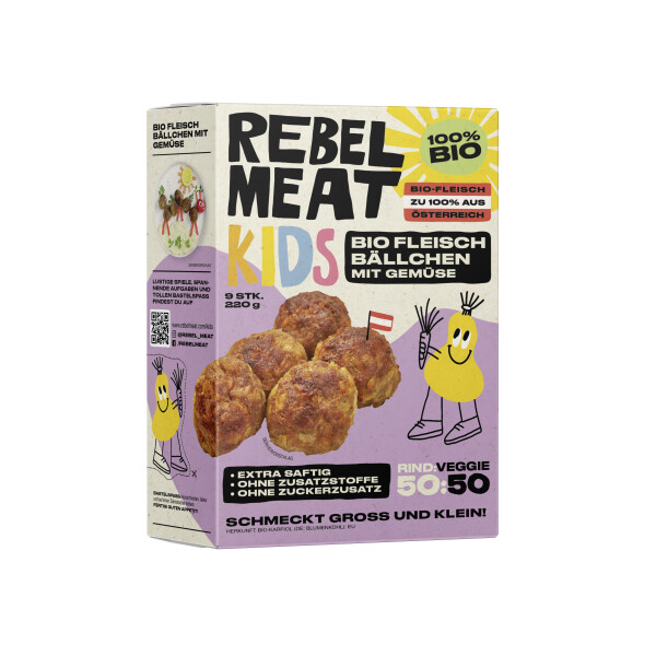 Rebel Meat Kids Bio Rindfleischbällchen