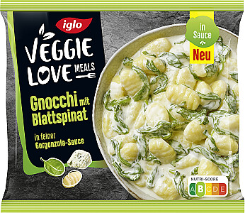 Iglo Veggie Love Meals Gnocchi mit Blattspinat