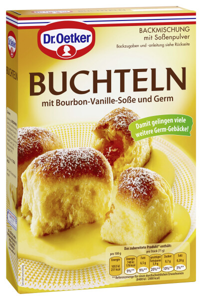 Dr. Oetker Buchteln Backmischung mit Bourbon-Vanille-Soße 